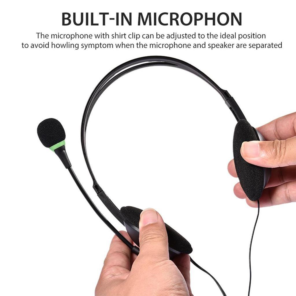 3.5mm Laptop PC Computer Headset with Mic Noise Cancelling for Call Center