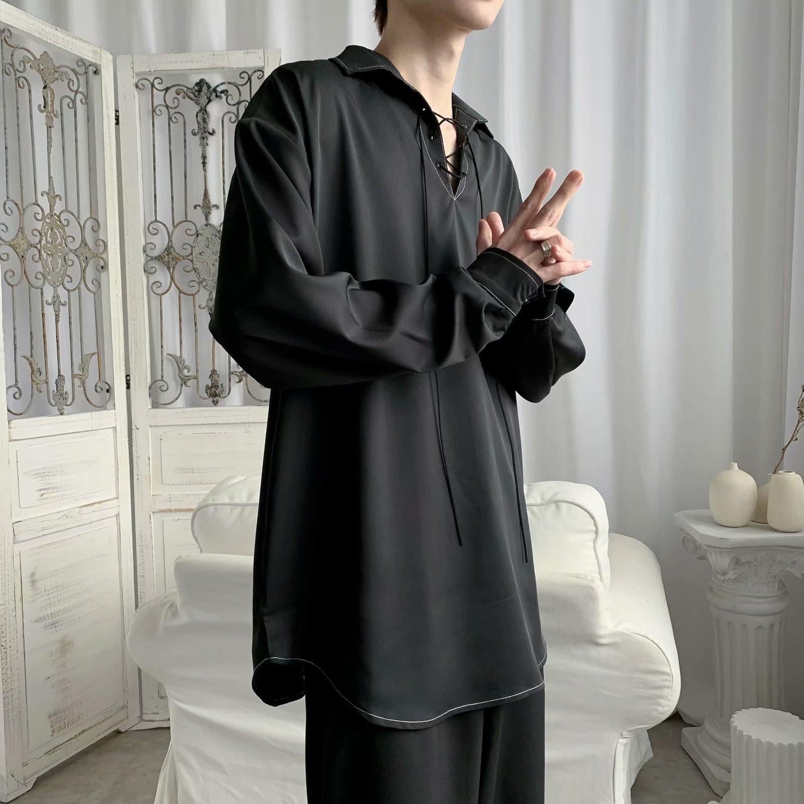 Áo Sơ Mi Tay Dài Cổ Bẻ Thời Trang Hàn Quốc M-3Xl Cho Nam