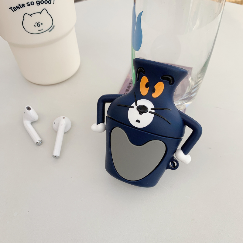 Bao Case Cho Airpods 1 / Airpods 2 / Airpods Pro Hình Mèo Tom