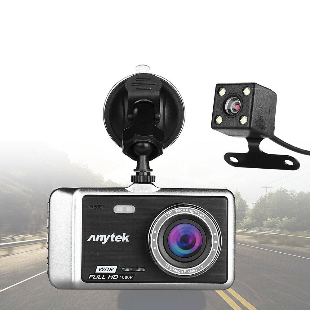 Camera hành trình Anytek A60 (FHD 1080P Cam trước+HD 720p Cam sau, hỗ trợ Camera lùi) - Hàng nhập khẩu