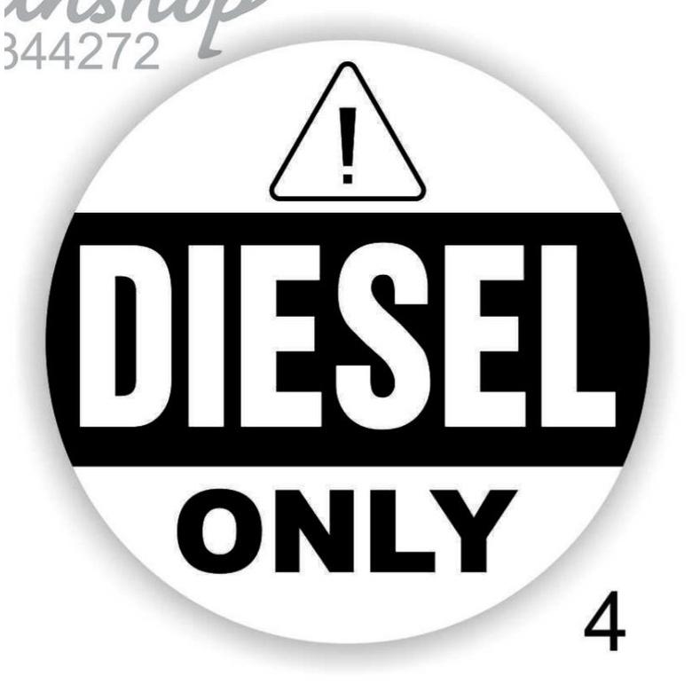 Decan sticker chữ Diesel Only 12x12cm