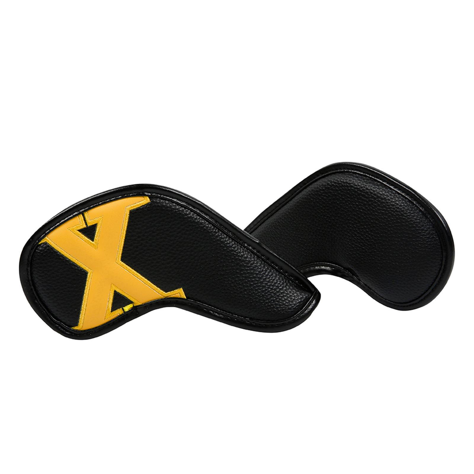 Golf Club Iron Head Covers, 10 pcs Golf Headcover Set, Waterproof Thick PU Leather Golf Iron Head Covers Set Fit All Brands Irons, Scratch Resistant