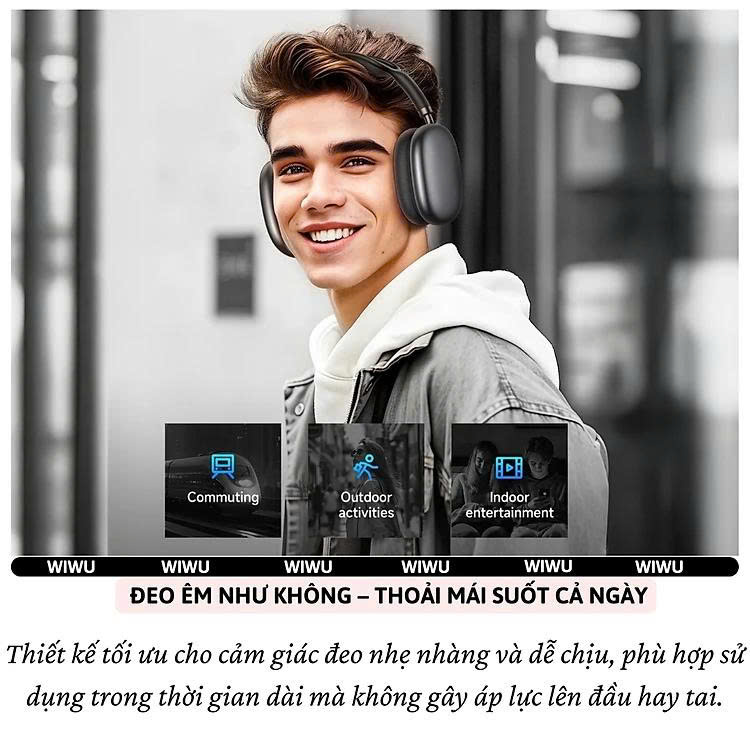 Tai Nghe Headphone Không Dây Bluetooth 6.0 Ai Chip – Wekome PureBass Airbuds  Pin 58H • Đệm Tai Siêu Êm • Bass Mạnh • Hỗ Trợ TF Card • Hàng Nhập Khẩu Chính Hãng