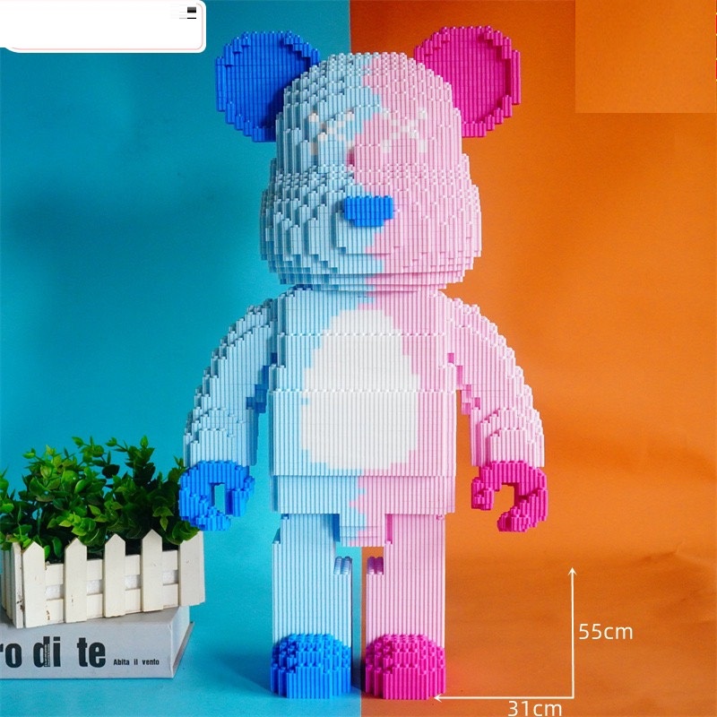 Đồ chơi xếp hình lắp ráp gấu Bearbrick khổng lồ 50cm 55cm