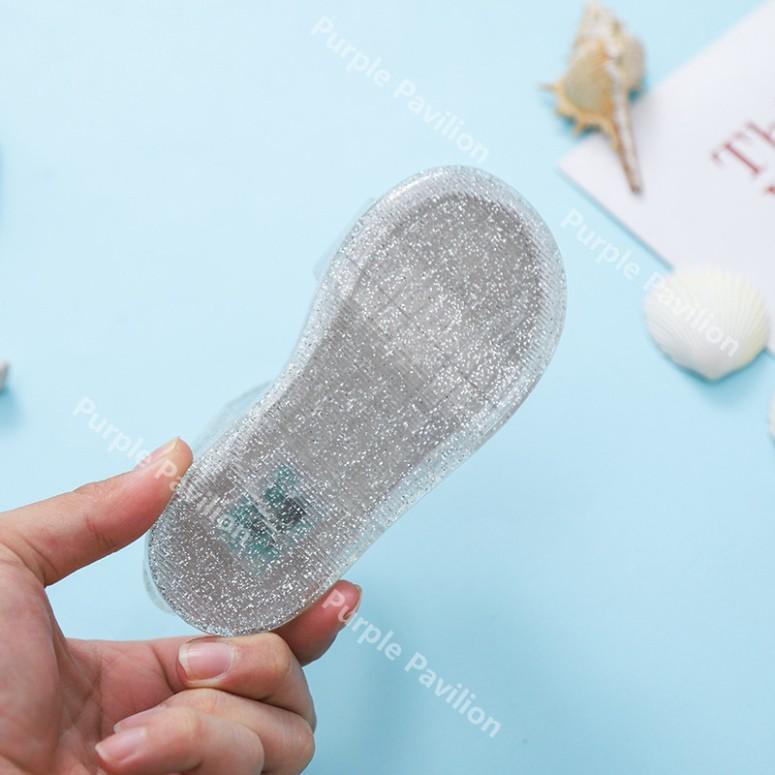 Giày sandal nhựa đèn LED màu cầu vồng chất lượng cao cho bé gái