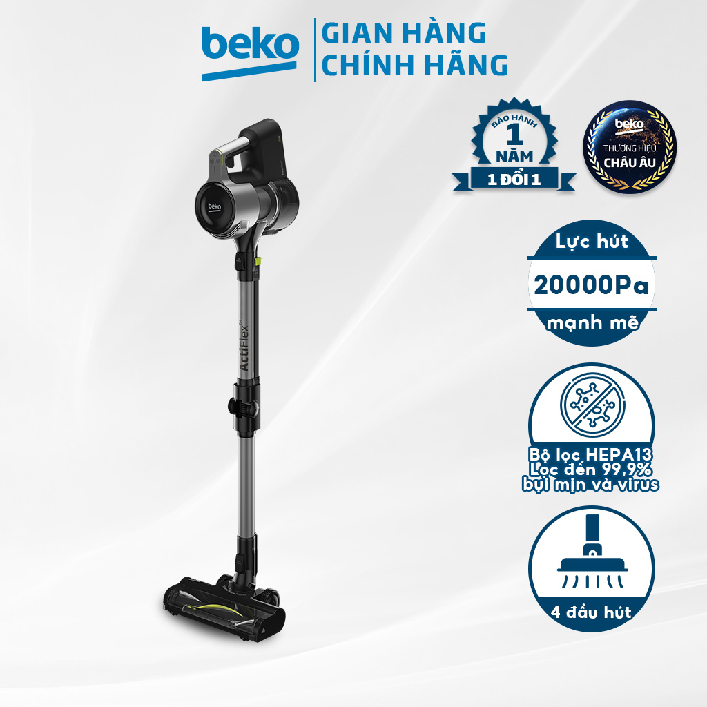 Máy Hút Bụi Không Dây BEKO Lực Hút Mạnh, Giảm Tiếng Ồn - VRT94929VI - Hàng Chính Hãng