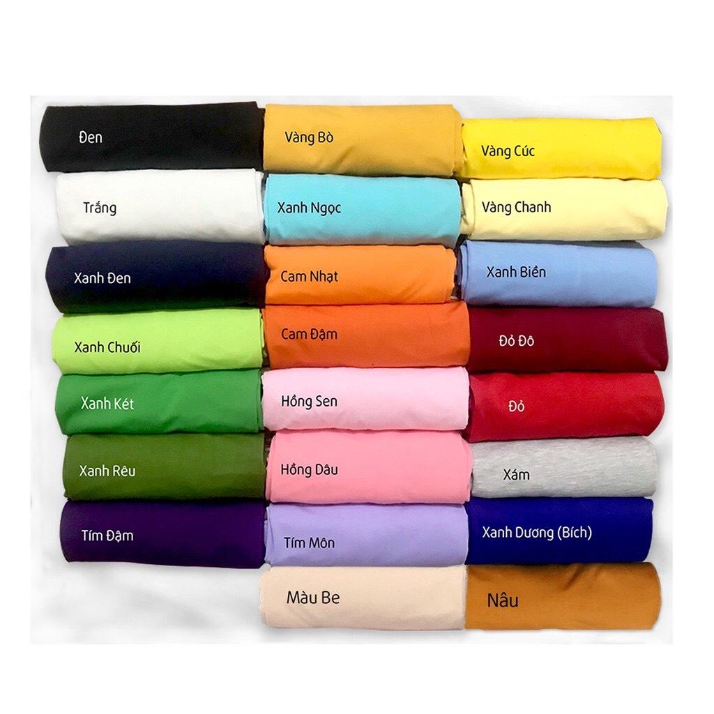 Áo Thun Trơn Nam Nữ Vải Cotton Dày Đẹp Giá Siêu Rẻ Nhiều Size Nhiều Màu