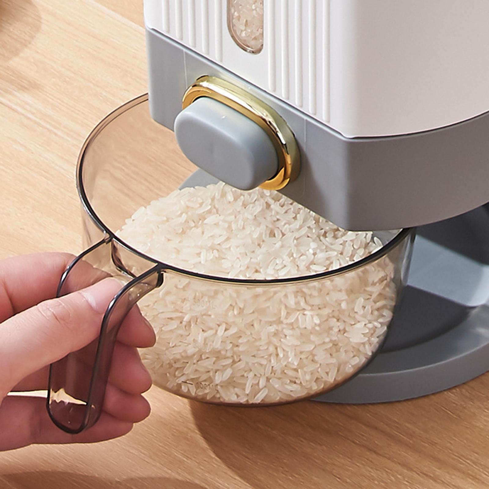 Rice Dispenser Container Sealed Moistureproof Rice Bucket for Grain Dry Food