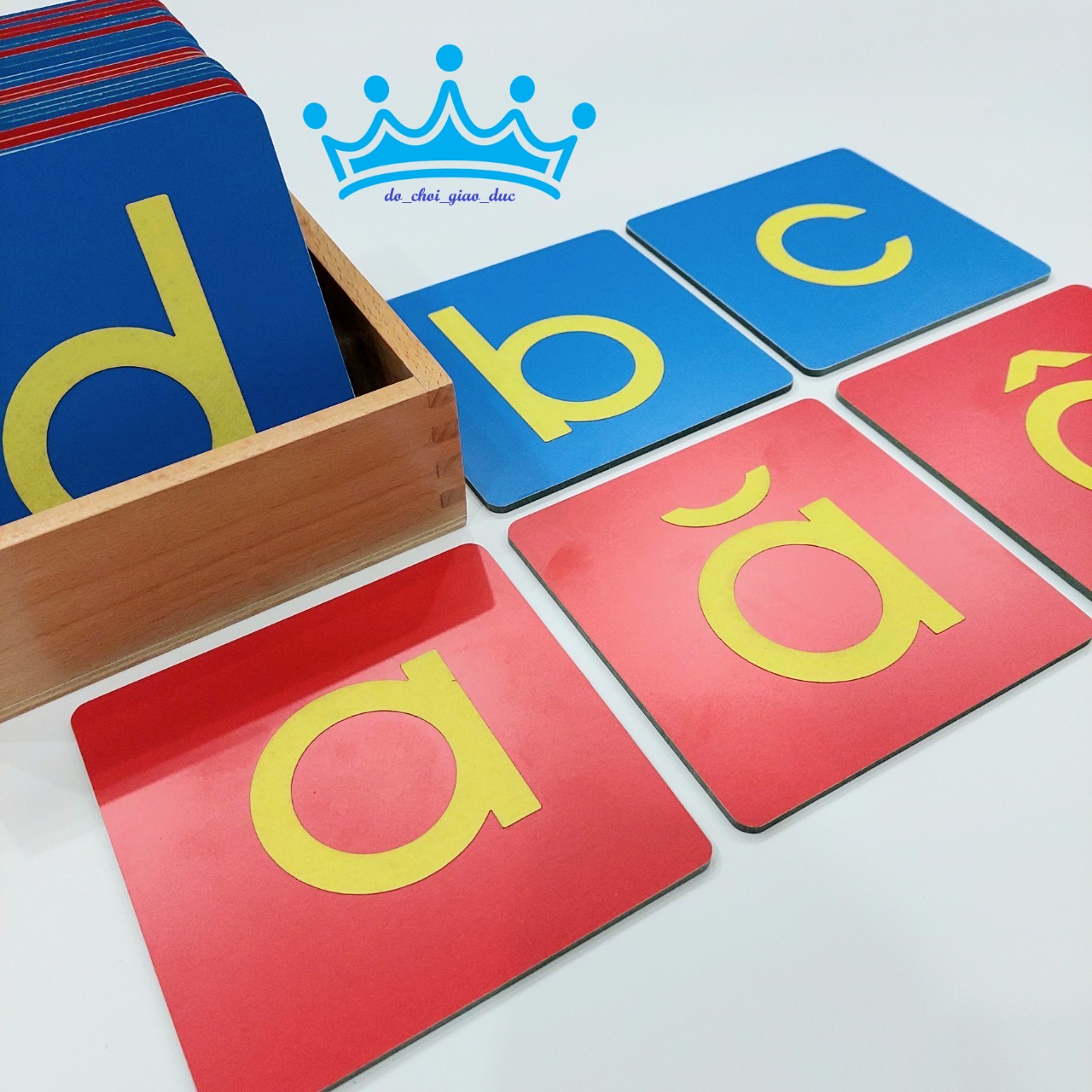 Hộp 29 Chữ cái nhám Tiếng Việt in thường nét in