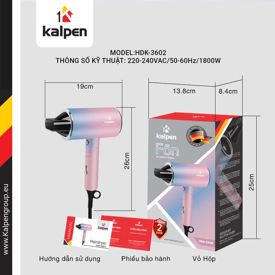 MÁY SẤY TÓC KALPEN HDK-3602