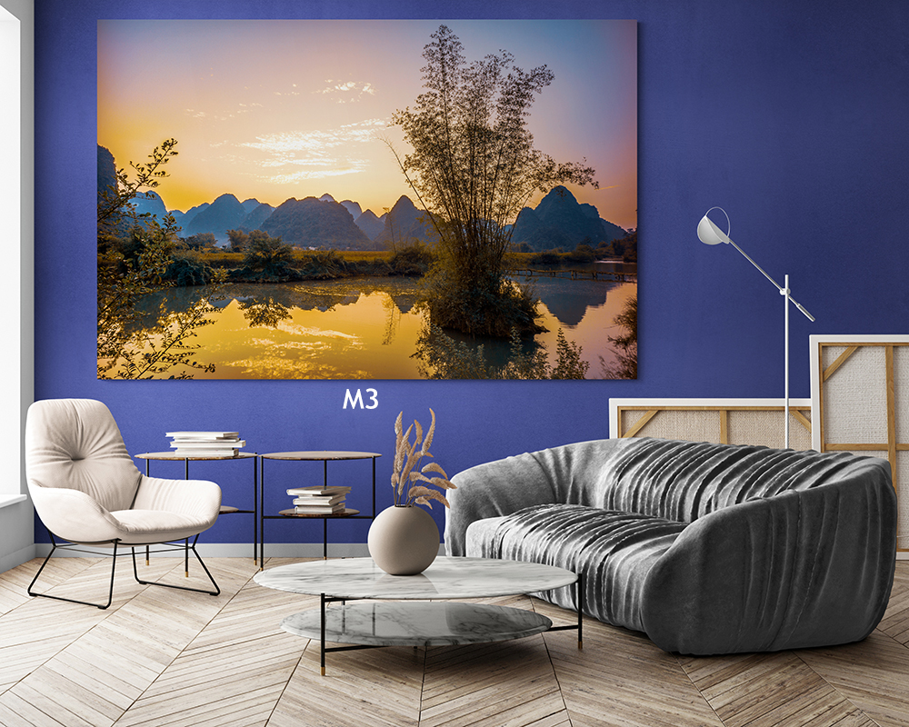 Tranh Treo Tường Canvas Trang Trí Decor Nghệ Thuật - Phong Cảnh Ruộng Bậc Thang Việt Nam Mùa Lúa Chín Vàng - Công Nghệ In UV Nhật Bản - Màu Sắc Đẹp Rõ Nét