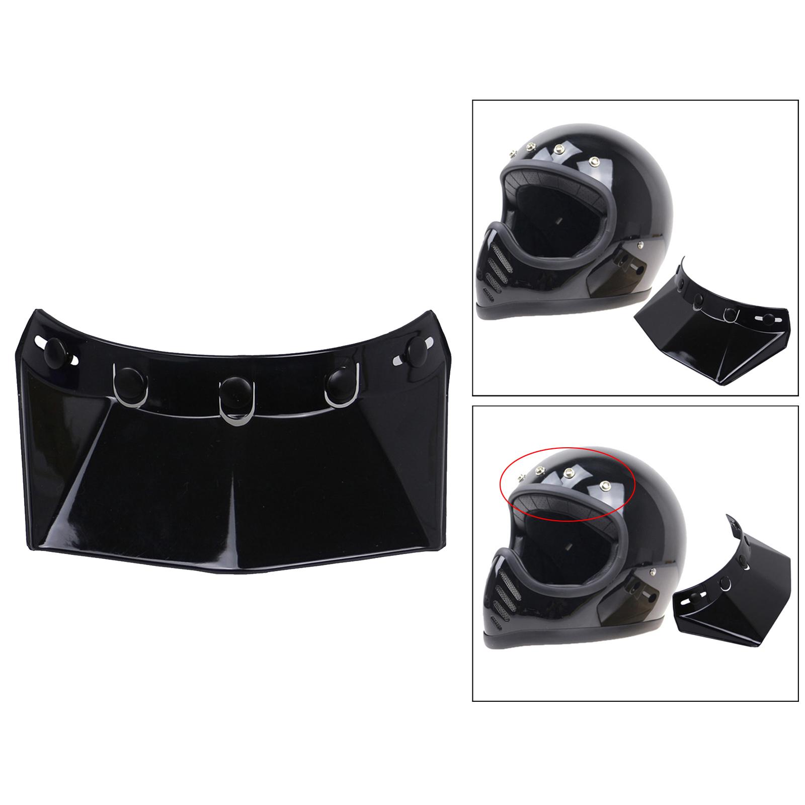 Motorcycle Helmet Peak 5-Snap Sun Visor UV Sunshield Protector Shield