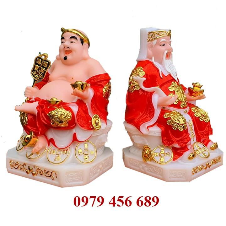 Tượng Thần Tài Thổ Địa Màu Đỏ Cao 30cm
