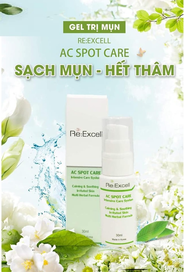 Gel hỗ trợ trị mụn Re:Excell AC Spot Care xuất xứ Hàn Quốc nhập khẩu chính ngạch và phân phối độc quyền