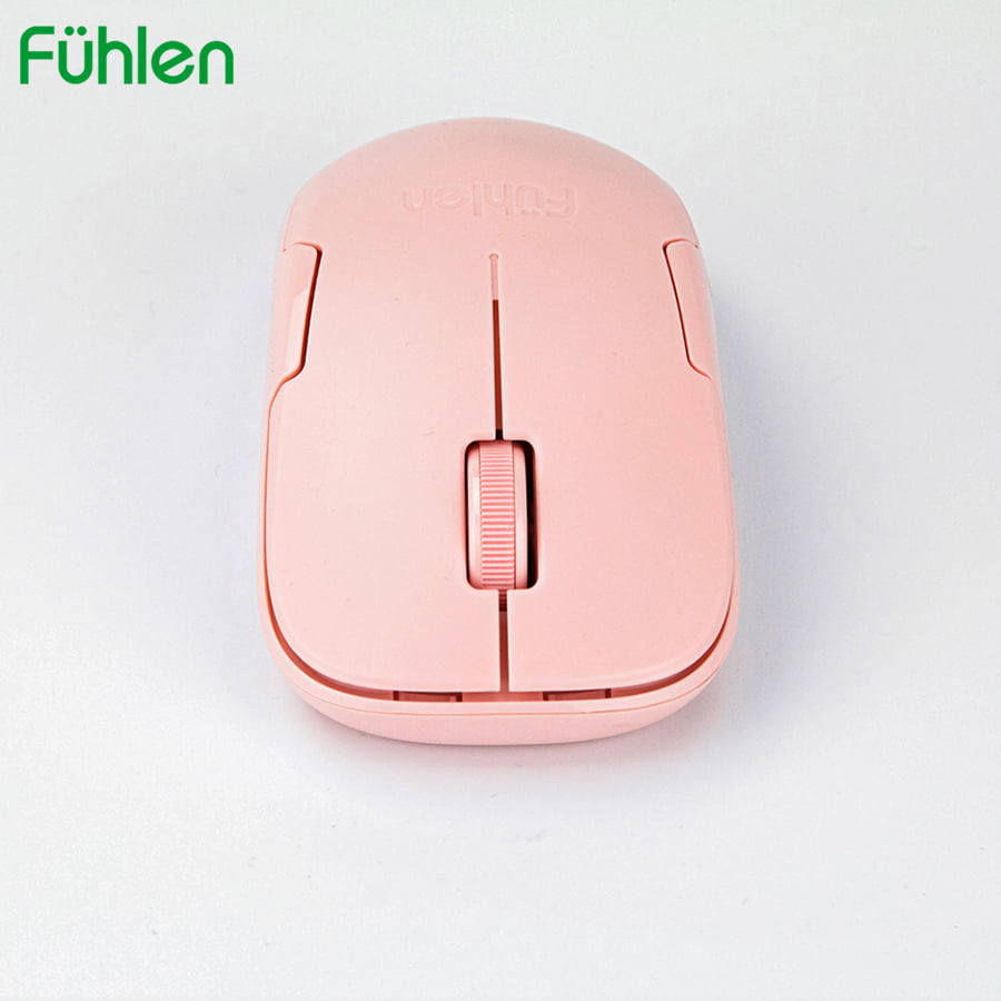 Chuột máy tính không dây Wired mouse Fuhlen A06 màu Đen/ Hồng tặng kèm pin- Hàng chính hãng