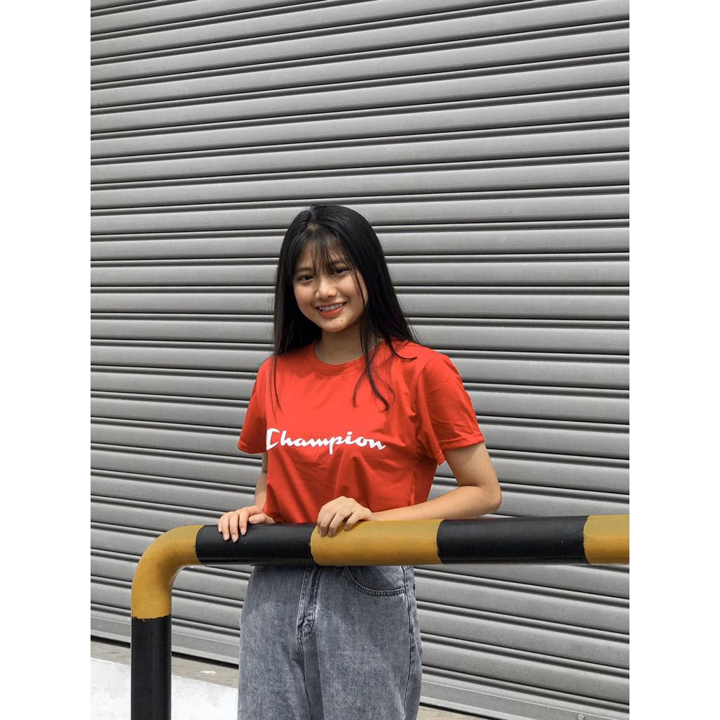 Áo Thun Nữ In Chữ Cham.pion siêu HOT - I4739