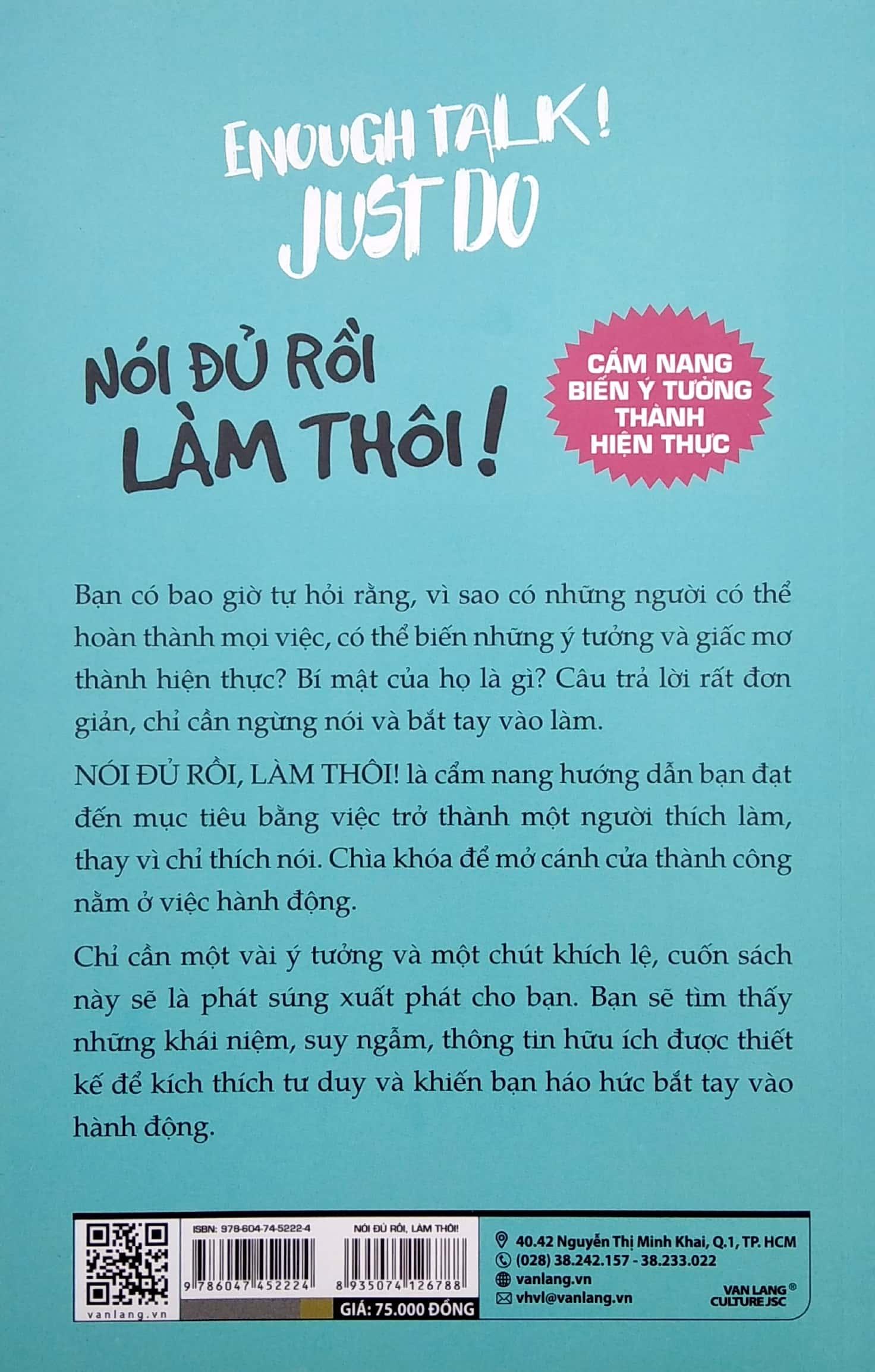Nói Đủ Rồi Làm Thôi ! - Cẩm Nang Biến Ý Tưởng Thành Hiện Thực