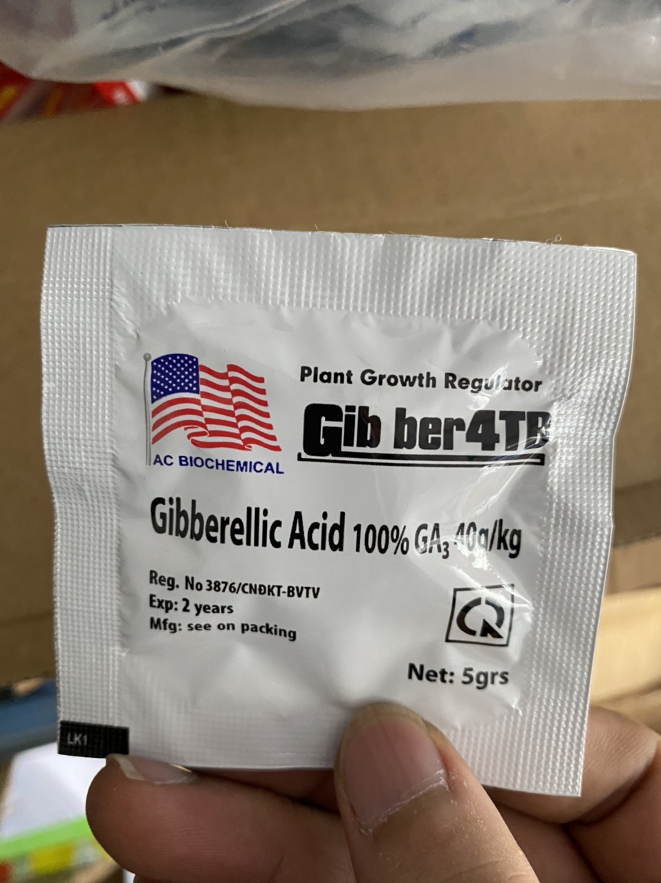 Phân bón lá Gibber 4TB GA3 dạng viên sủi 5gam nhập khẩu từ MỸ - giúp cây trồng phát triển nhanh , đạt năng suất cao