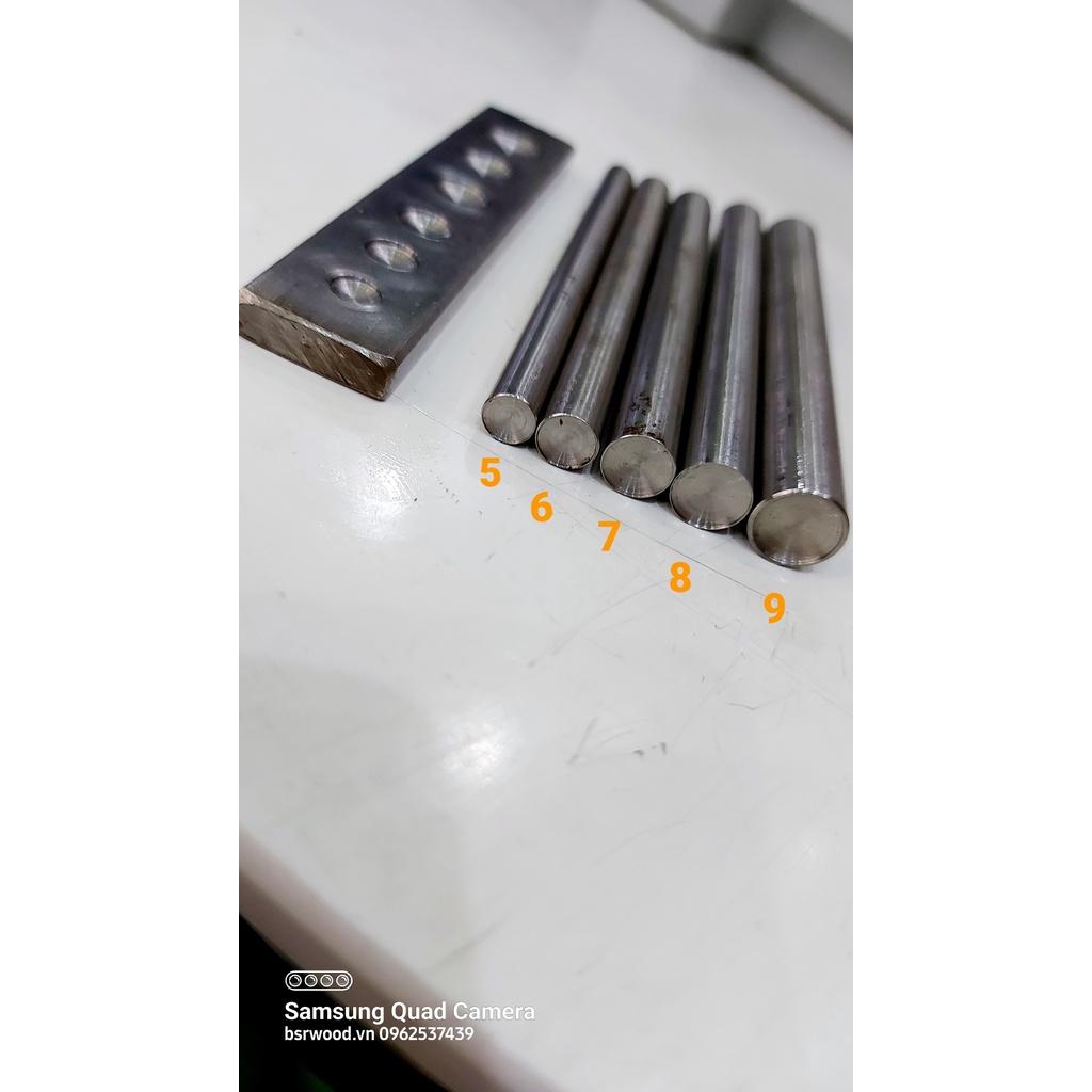 Cây đóng nút đinh tán rivet Bằng thép Size 5mm,6mm,7mm,8mm,9mm Đóng nút tán thùng giấy,làm thủ công,quần áo,túi