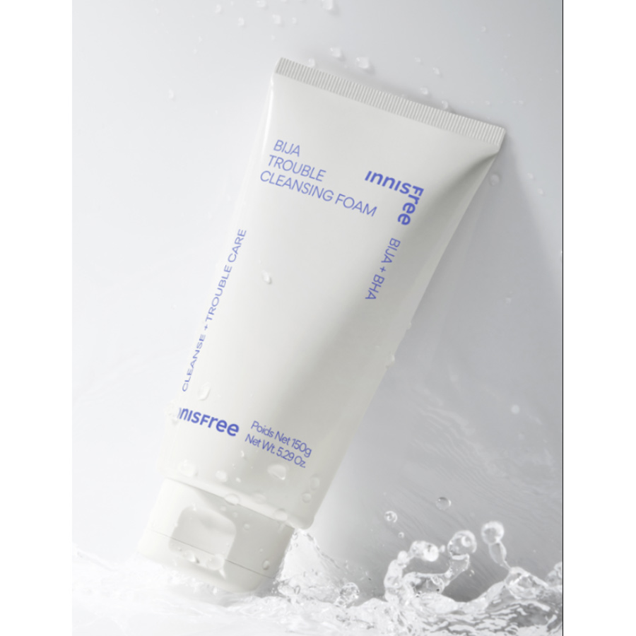 Sữa rửa mặt dành cho da mụn innisfree Bija Trouble Cleansing Foam 150g