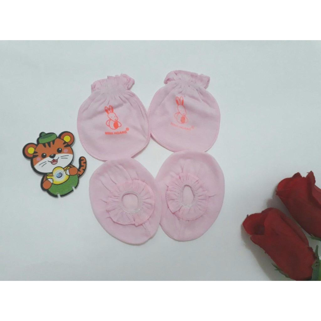 Cặp Bao tay, bao chân Minh Hoàng cho trẻ sơ sinh (dạng bo chun mềm)