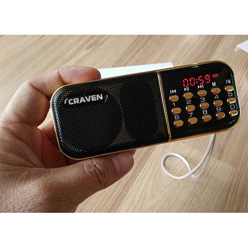 LOA HÁT THẺ NHỚ, USB NGHE KINH PHẬT, NGHE RADIO CRAVEN CR-25A - HÀNG NHẬP KHẨU