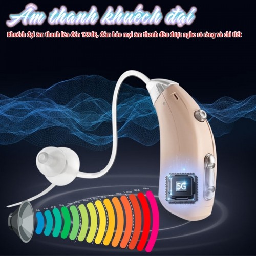 Máy trợ thính không dây pin sạc Axon A-318 - Tặng kèm hộp đựng máy, có bộ lọc tiếng ồn