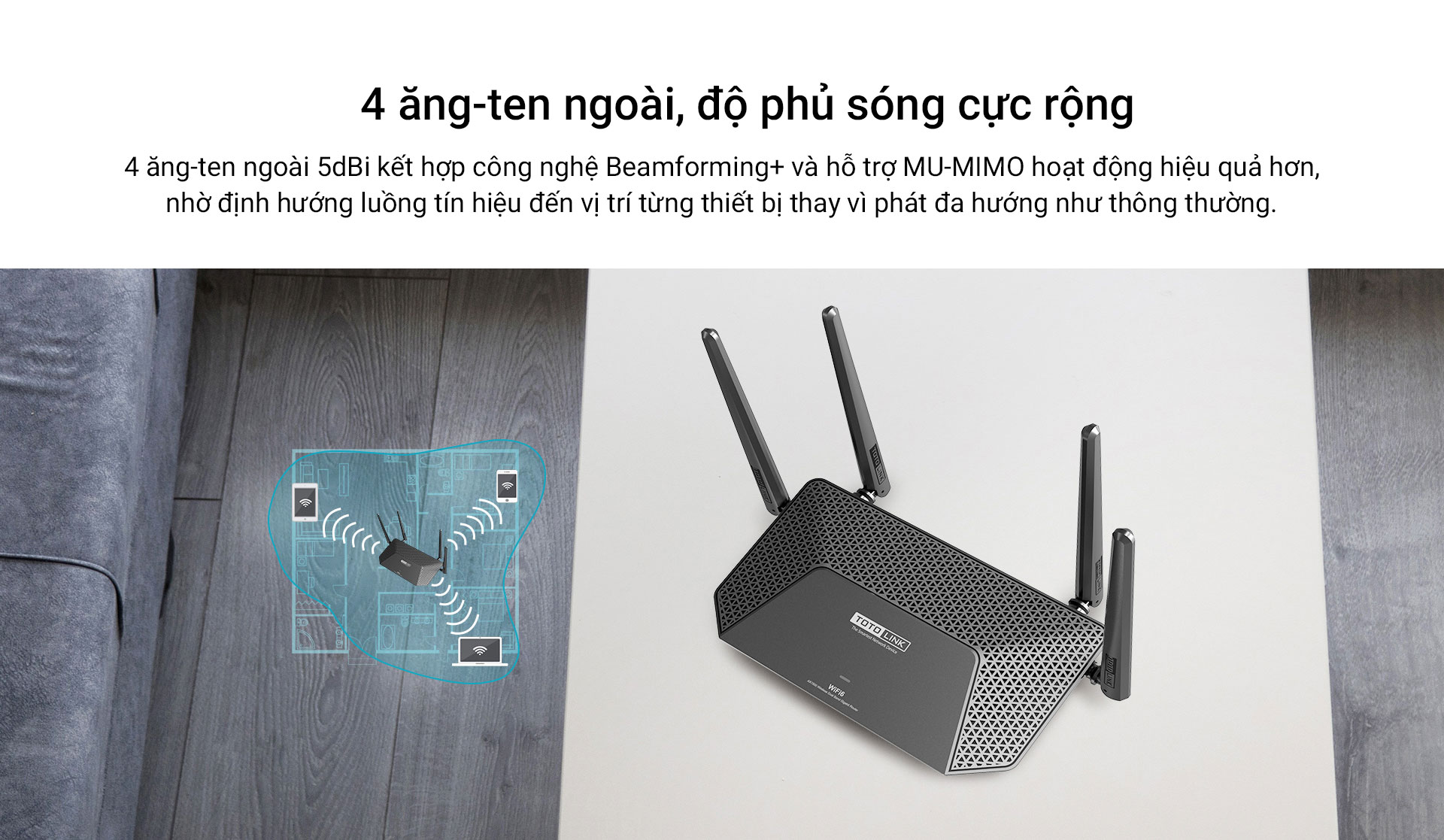Router Wi-Fi 6 băng tần kép Gigabit AX1500 - X2000R _HÀNG CHÍNH HÃNG