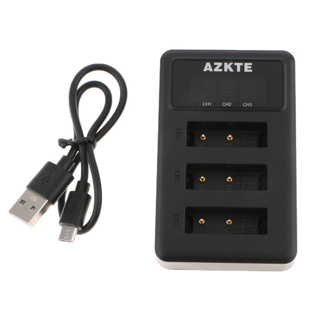 Triple USB Charger Cradle NP- Battery for  DSC-RX100/HX300/,