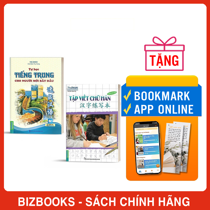 Combo Tự Học Tiếng Trung Cho Người Mới Bắt Đầu Và Tập Viết Chữ Hán Phiên Bản Mới