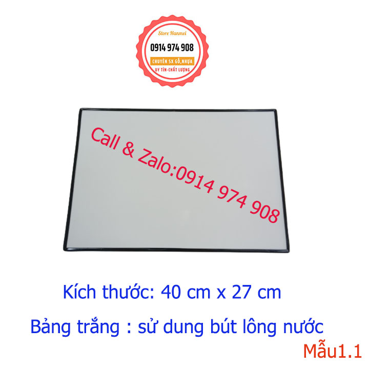 Bảng học sinh-Bảng trắng dùng bút lông-Bảng đen dùng phấn viết. Kích thước 40 cm x 27 cm