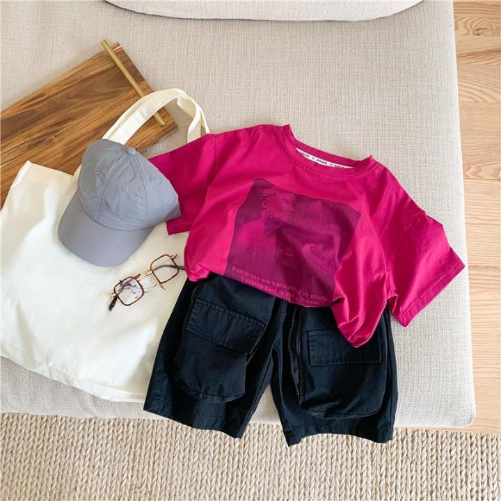 TA234 Áo COTTON ngắn tay màu Rượu mận đào CP X22242 cho bé từ 4-12T