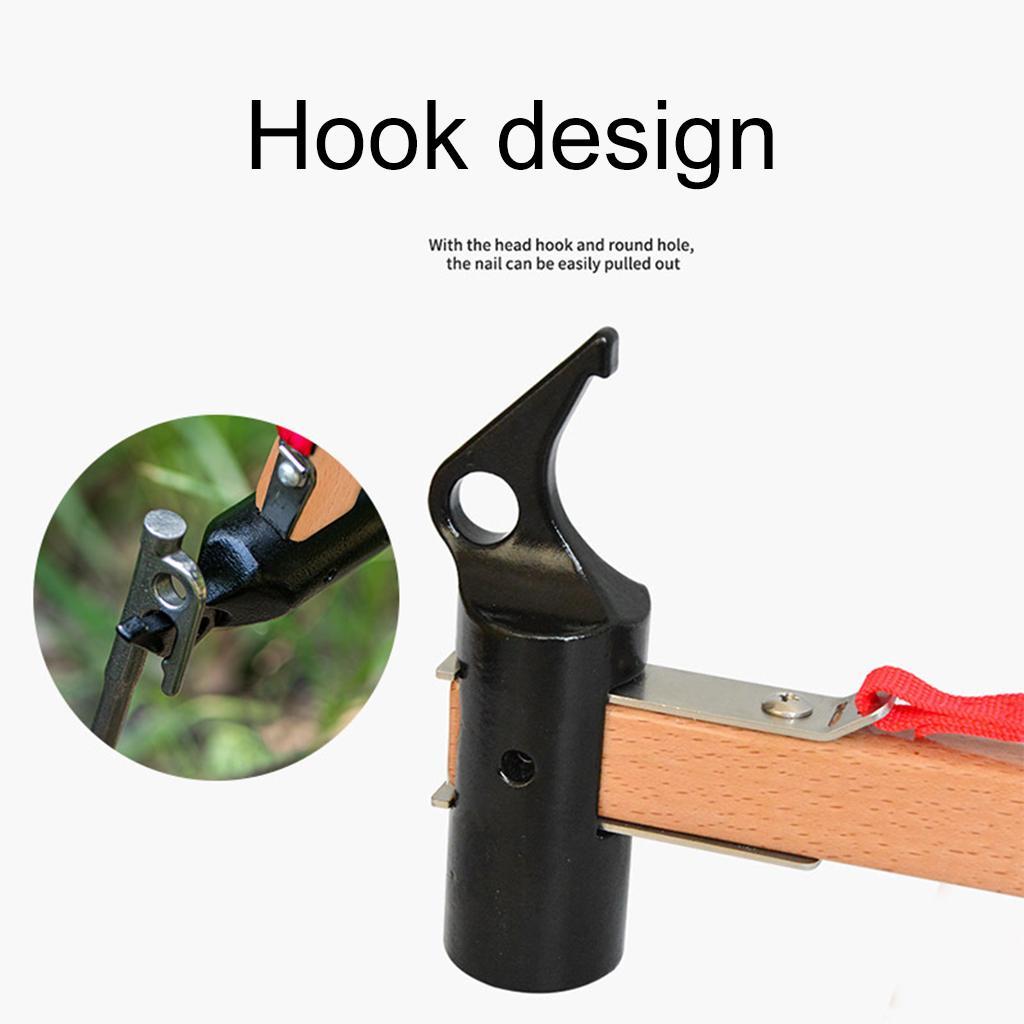 Outdoor Camping Tent Hammer Metal Awning Tent Nails Puller Stake Remover