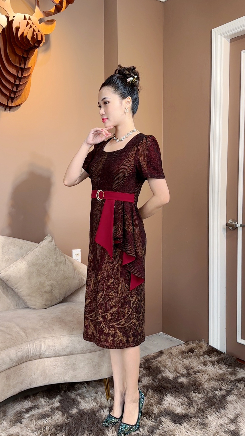 Đầm Trung Niên [ Linh Trà ] (VIP 32) Trẻ Trung Thiết Kế Trang Nhã Thanh Lịch Bigsize Đi Làm Đi Tiệc Cho Bà Cho Mẹ U50