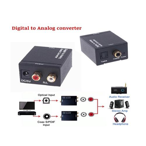 BỘ CHUYỂN ÂM THANH TV 4K QUANG OPTICAL SANG AUDIO AV RA AMPLY + CÁP OPTICAL (1M)