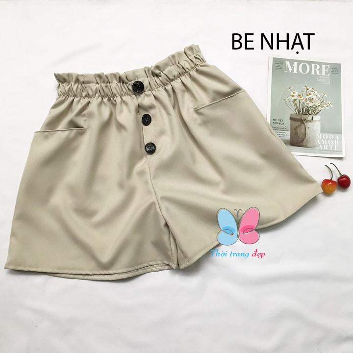Quần đùi nữ từ 48-55kg - quần sọt short nữ vải kaki Lưng Cao - QU35