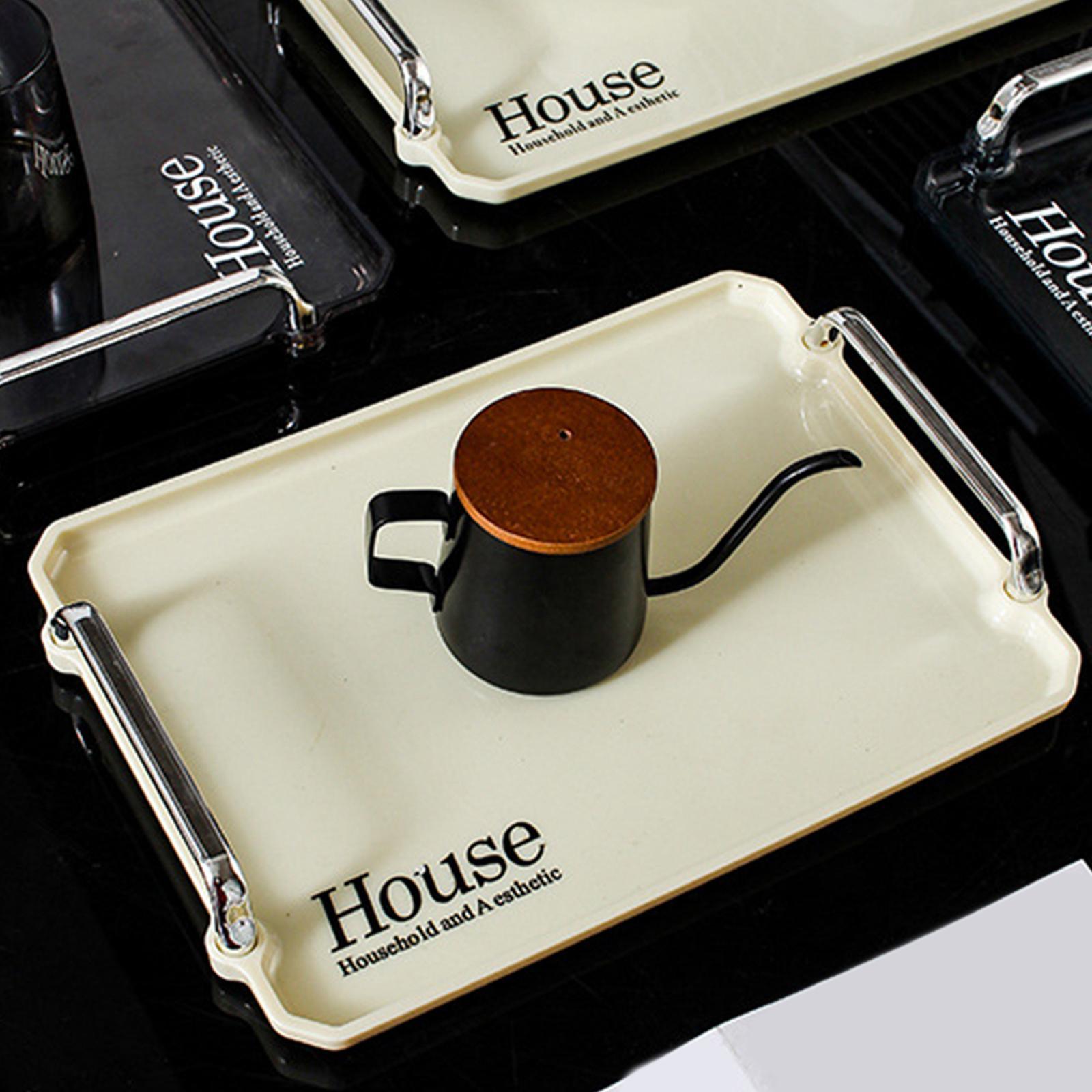 Serving Tray with Handles Food Trays for Desktop, Countertop Stylish Durable