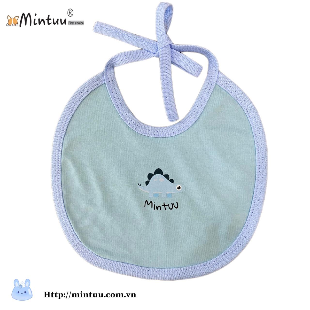 Set 2 Yếm ăn dặm cho bé sơ sinh cột dây thương hiệu MINTUU FIRST CHOICE, chất liệu vải 100% cotton 4 chiều