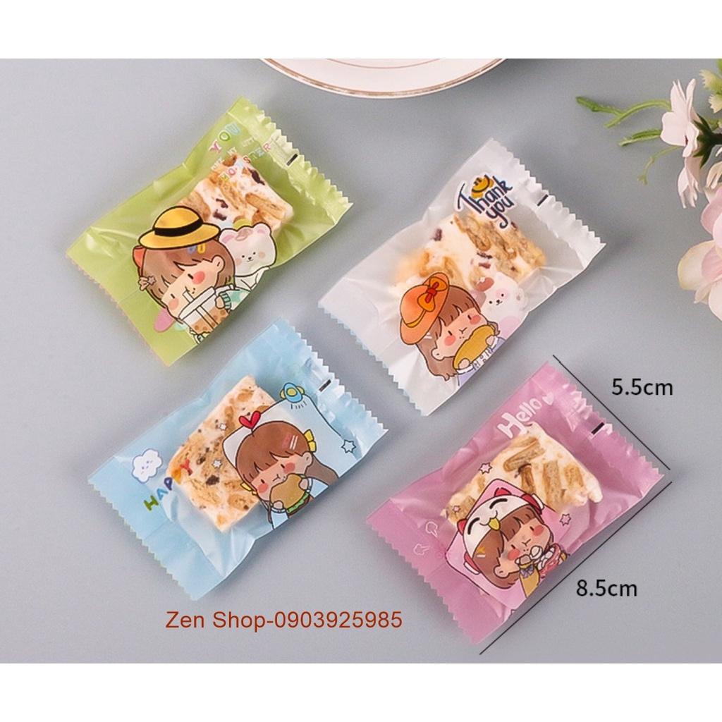 100 Túi bánh quy hàn miệng, Túi đựng bánh quy 5.5cm x 8.5cm, 7cm x 10cm ZEN SHOP