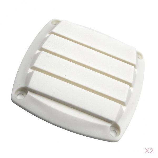 2x Round Plastic Marine Louvered Vents Round for 3'' Inch