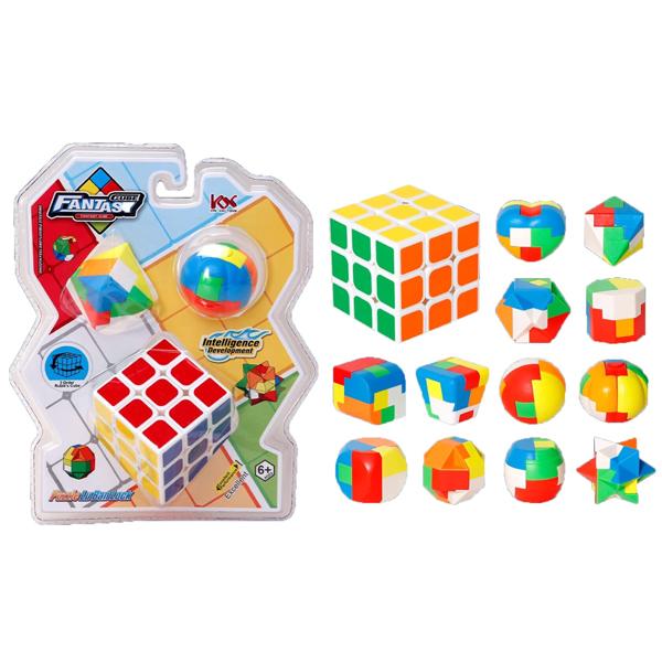 Bộ 3 Đồ Chơi Rubik 3x3x3 Kèm Hình Khối Đặc Biệt - Fantasy Cube KX733