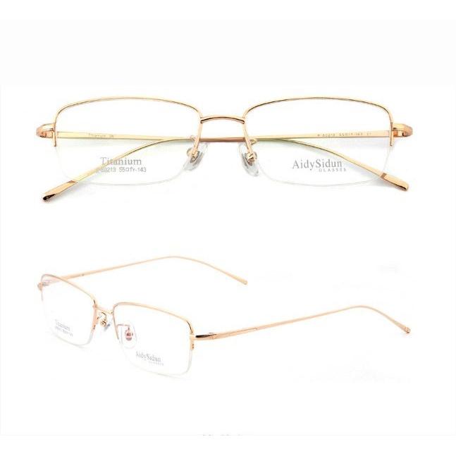 Gọng kính nửa viền hợp kim titanium mạ crom hàng cao cấp KT200 bảo hành 1-1 thời trang doanh nhân sơn tĩnh điện Nhật bản