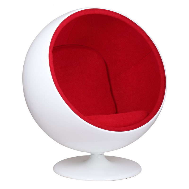 Ghế thư giãn Ball Chair màu đỏ vỏ trắng