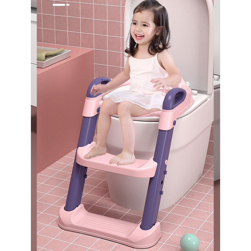 Thang Bô Vệ Sinh Cho Bé - Bệ Bồn Cầu Cho Bé Mầm Non