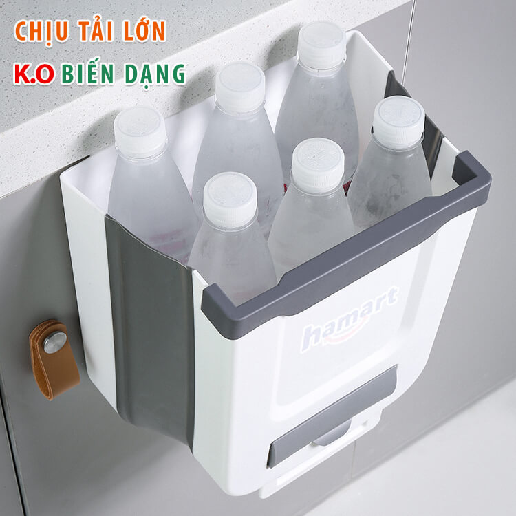 Thùng Rác Treo Tủ Bếp Gấp Gọn 10 Lít Cỡ Lớn 2 Màu Tuỳ Chọn Chất Lượng Cao TẶNG 20 TÚI RÁC