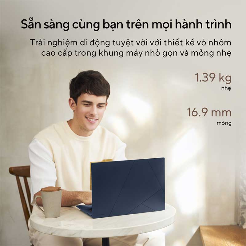 Laptop Asus Zenbook 14 OLED UX3402VA-KM068W (Intel Core i7-1360P | 16GB | 512GB | Intel Iris Xe | 14 inch OLED WQXGA+ | Win 11 | Xanh) - Hàng Chính Hãng - Bảo Hành 24 Tháng