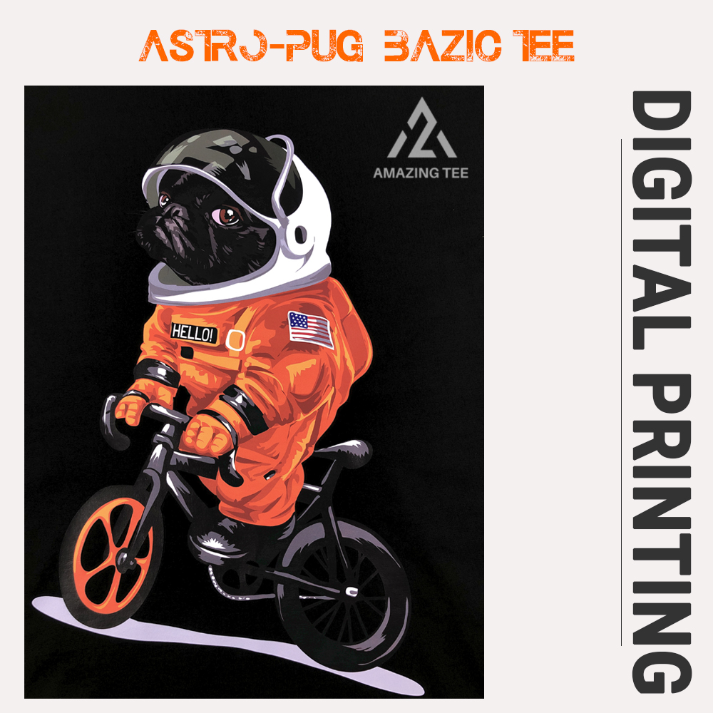 Áo Thun Nam Cổ Tròn Cao Cấp Bigsize Aztee - Astro Pug Basic Tee - Cotton Tự Nhiên Siêu Thoáng Mát