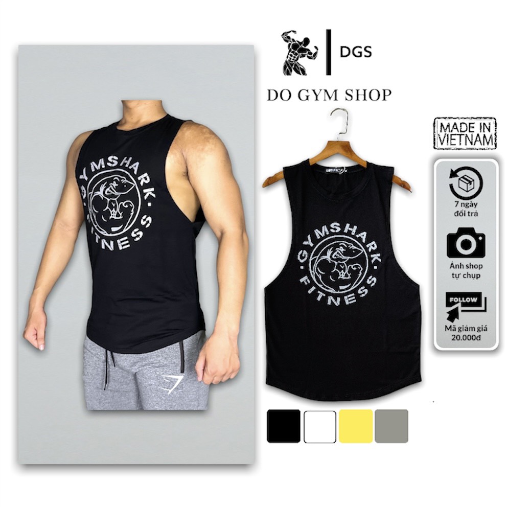 Áo tank top nam tập gym DO GYM SHOP chất thun thoáng mát khi chơi thể thao, mặc nhà