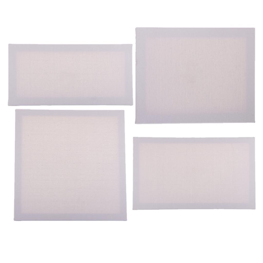 4 Vải Bảng Bảng Trắng Trơn Nghệ Sĩ Trống Cotton Co Giãn Vải Ban Cho Nghệ Thuật Tinh Dầu Acrylic Tranh (30X50 Cm,