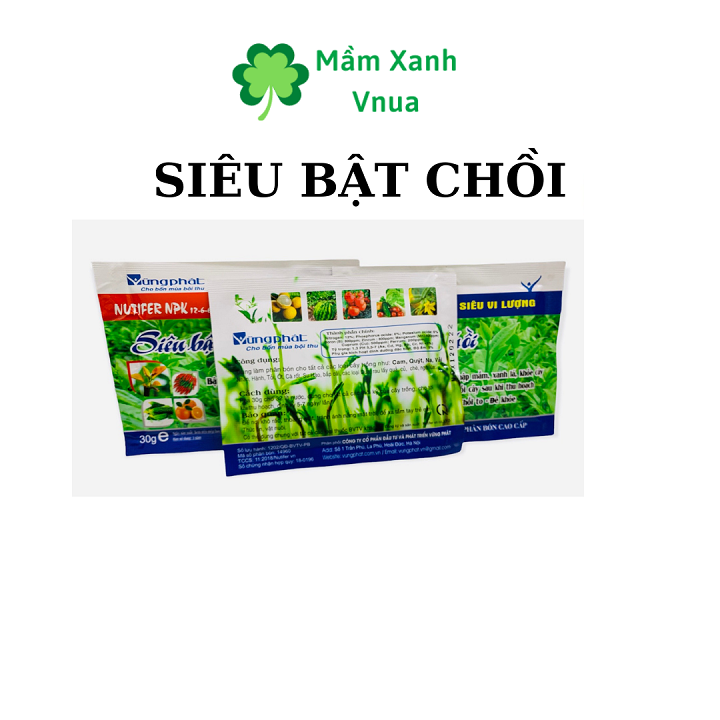 Phân Bón Siêu Bật Chồi - Siêu Vi Lượng - Gói 30Gr - Giúp Cây Đâm Nhiều Chồi Khỏe